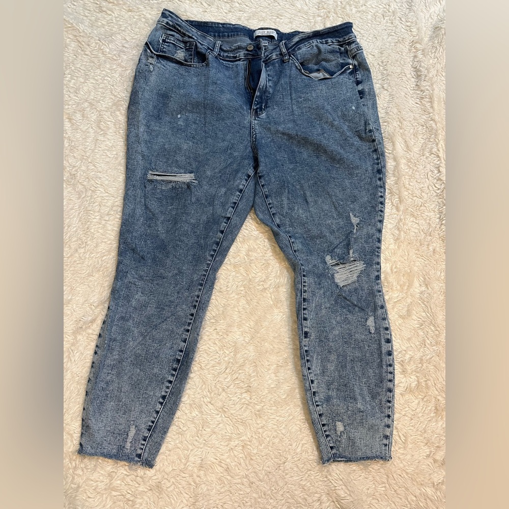 Judy Blue Plus Size 24W Lincoln Acid High Rise Skinny